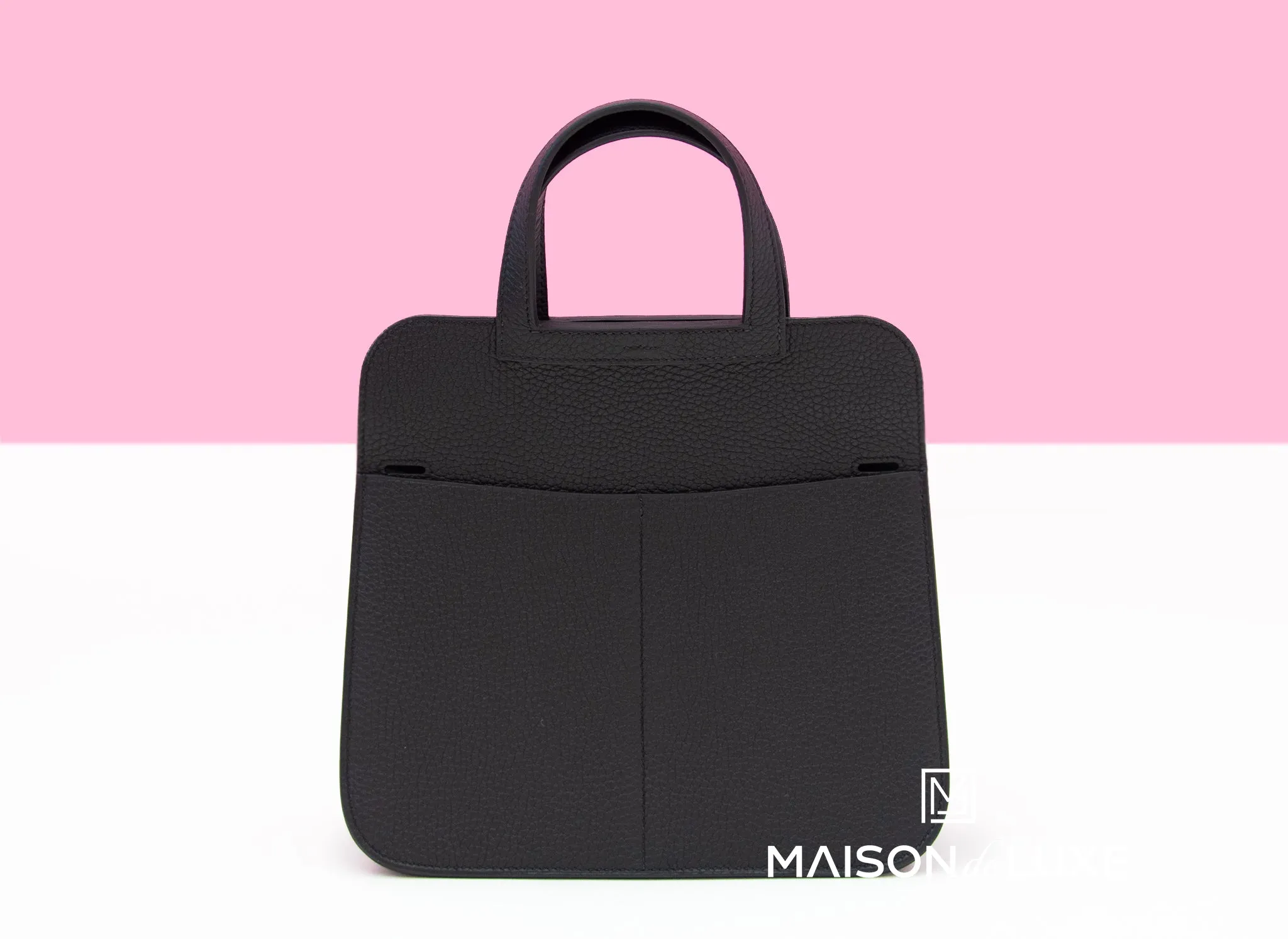 Hermes Halzan 25 Black Clemence