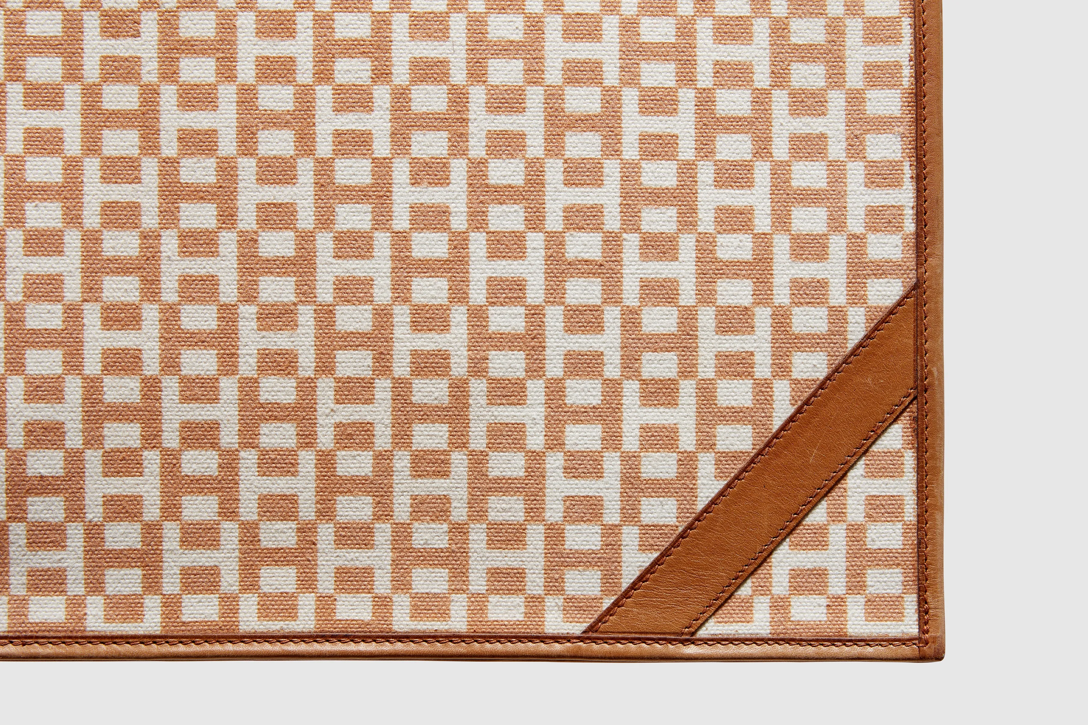 Hermès Printed Monogram & Leather Folio