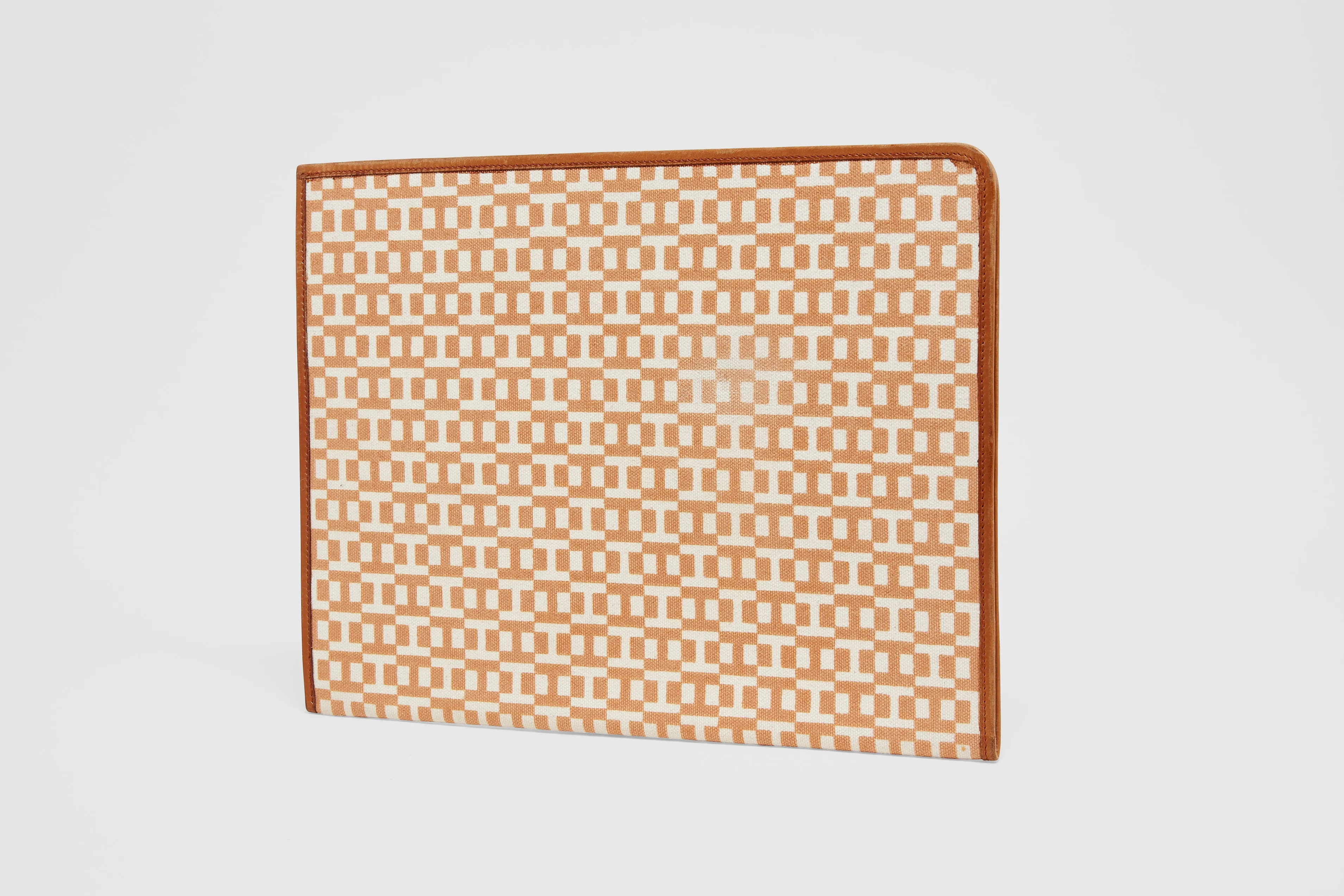Hermès Printed Monogram & Leather Folio