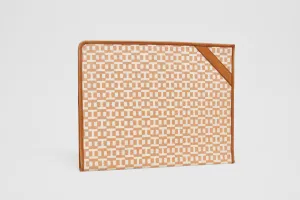 Hermès Printed Monogram & Leather Folio