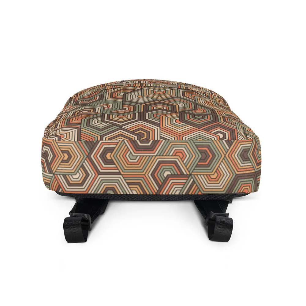 Hexagonal Retro - Sustainably Made Backpack