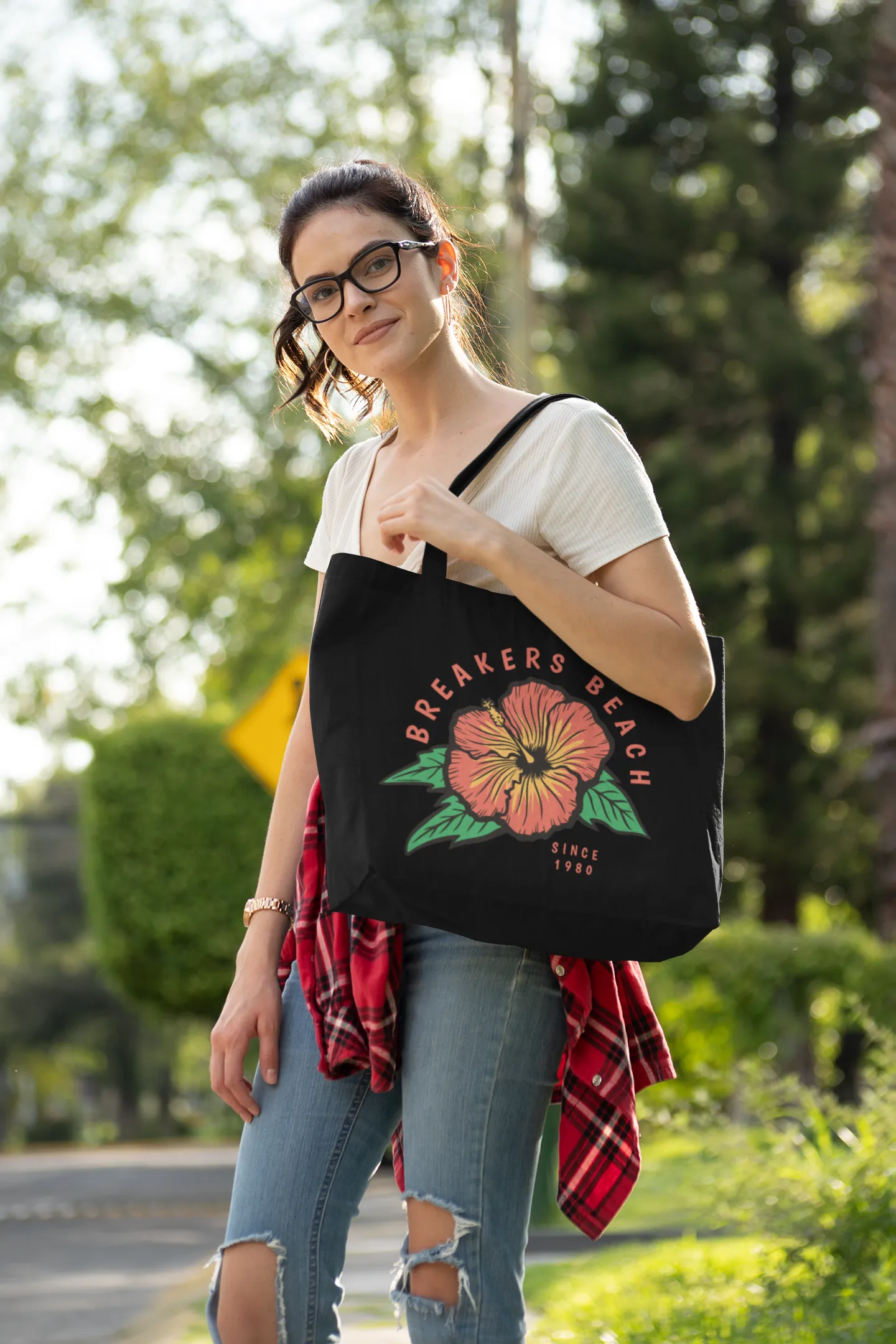 Hibiscus - Jumbo Tote
