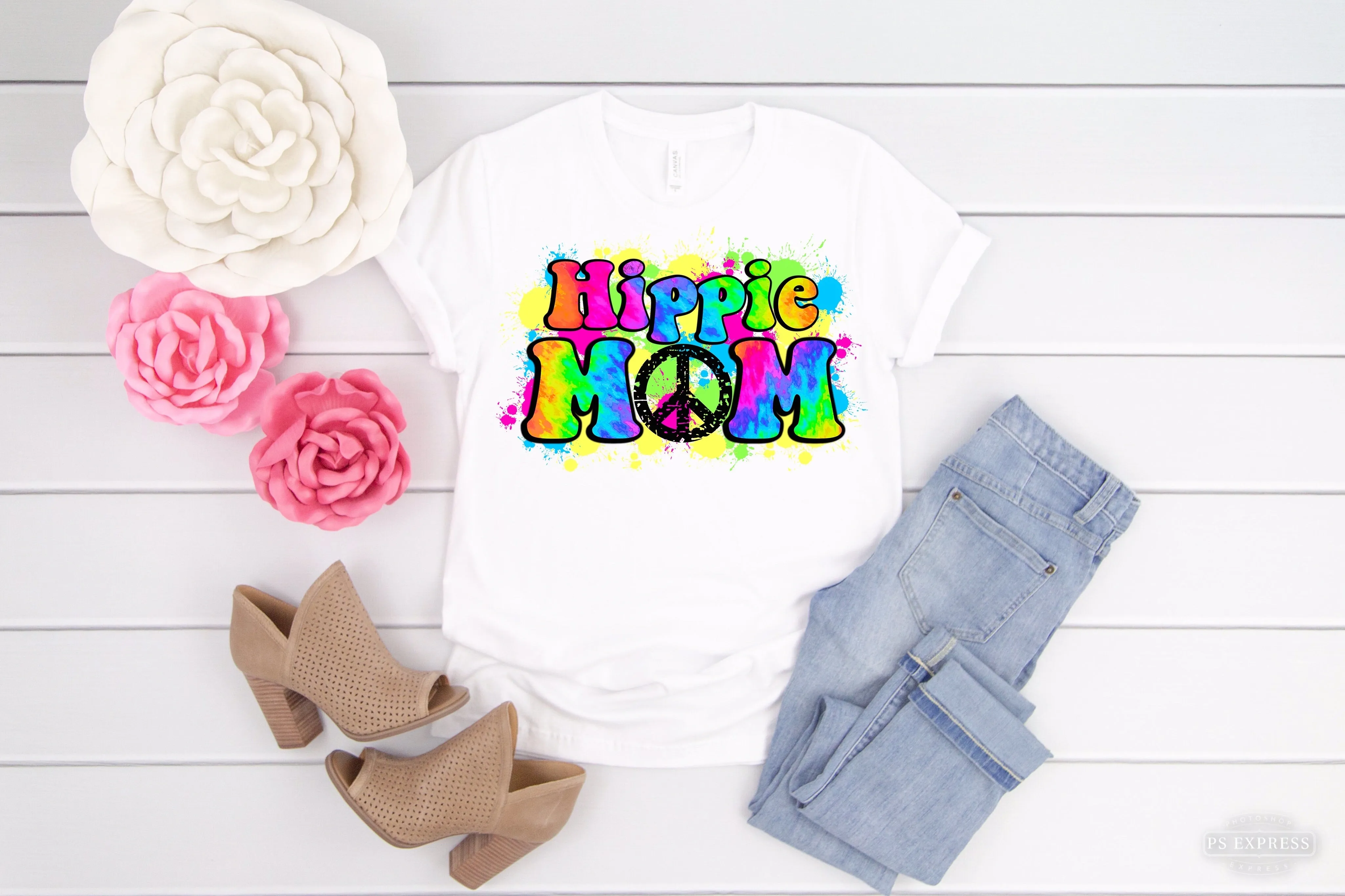 Hippie Mom Sublimation Transfer