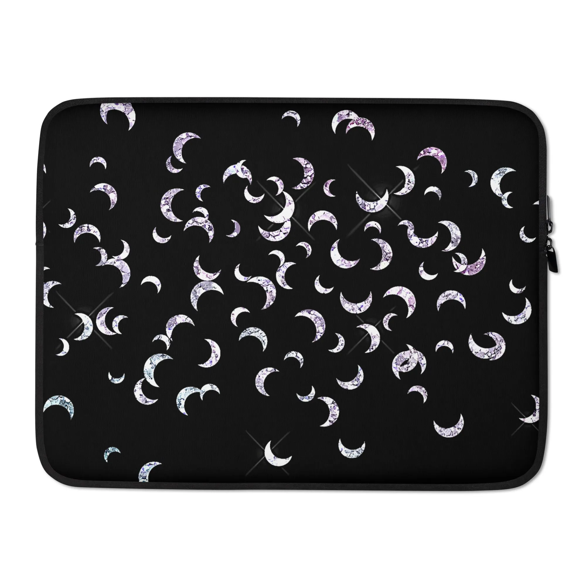 Holographic Moon Glitter Laptop Sleeve