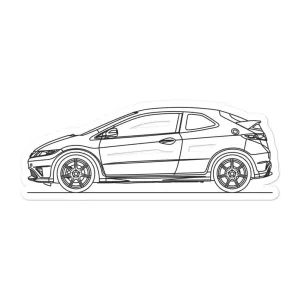 Honda Civic FN2 Type R Outline Sticker