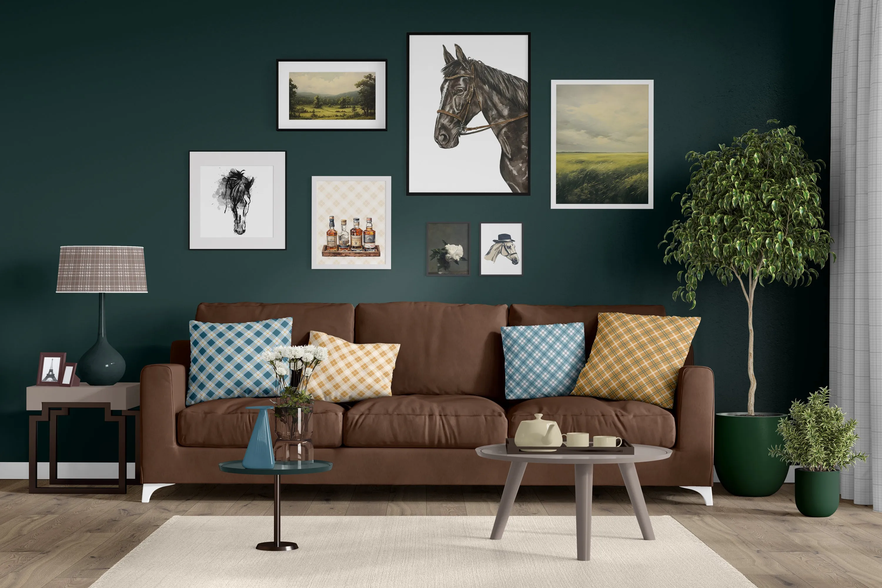 Horse Sticker - Whimsical White Horse Wearing a Blue Cowboy Hat, Fun Vinyl Decal for Your Home or Gift for Equestrians | Horse   Whiskey Collection