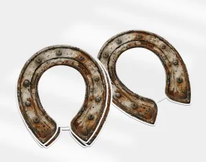 Horseshoe Sticker - Stylish Bronze Lucky Horseshoe Vinyl, Perfect for Customizing Your Gear! A Fun Gift for Equestrian Fans! | Horse   Whiskey Collection
