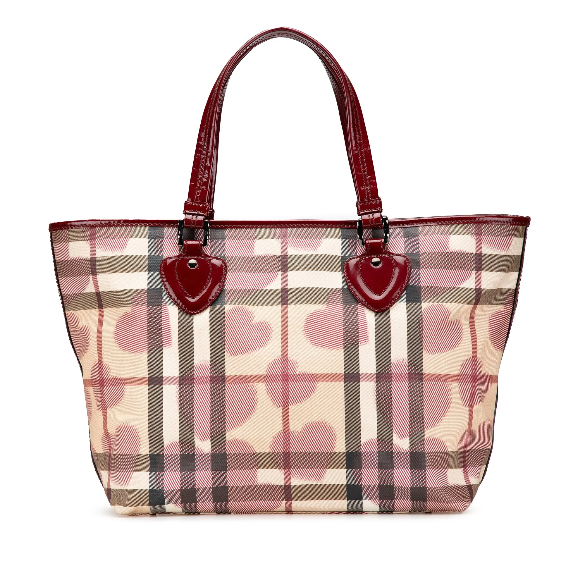 House Check Coated Canvas Hearts Gracie Tote