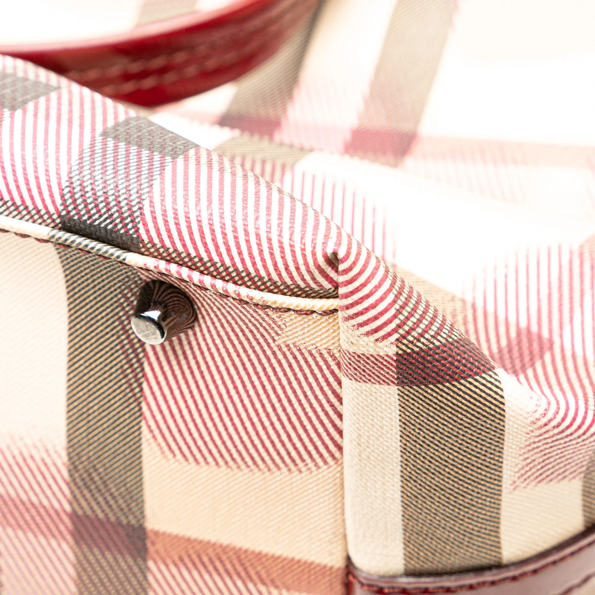House Check Coated Canvas Hearts Gracie Tote