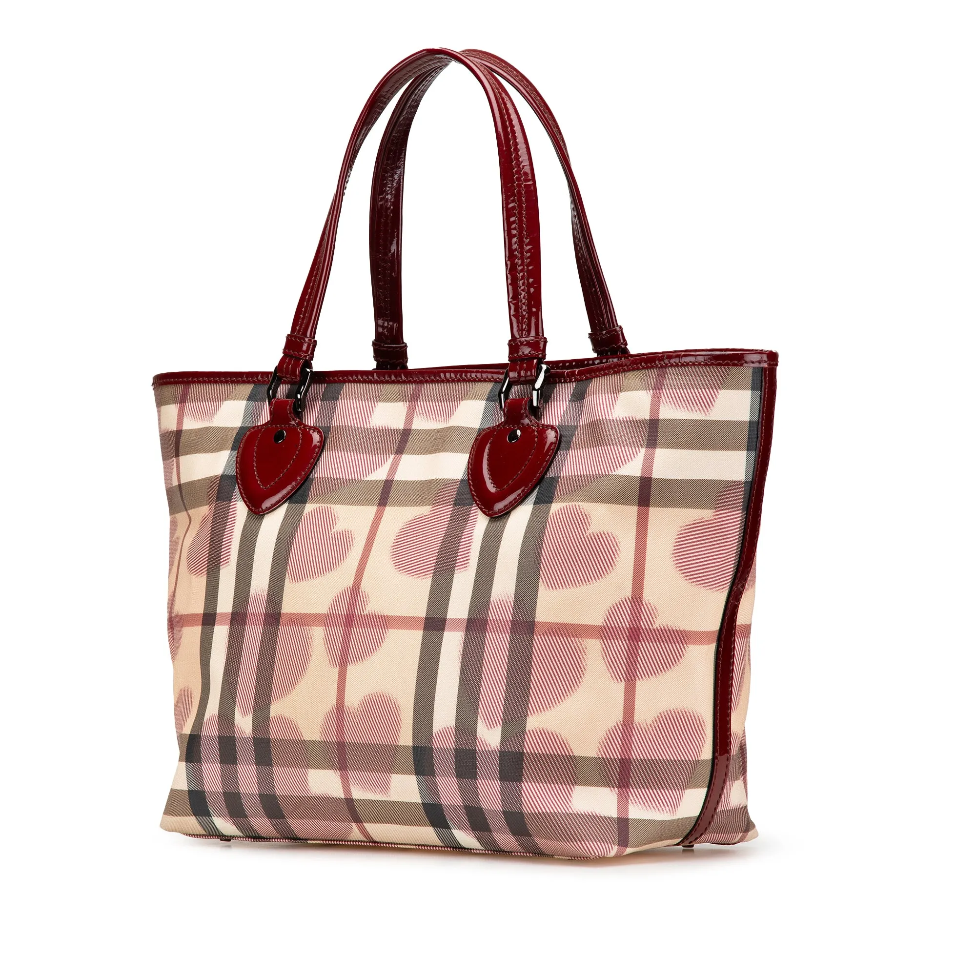 House Check Coated Canvas Hearts Gracie Tote