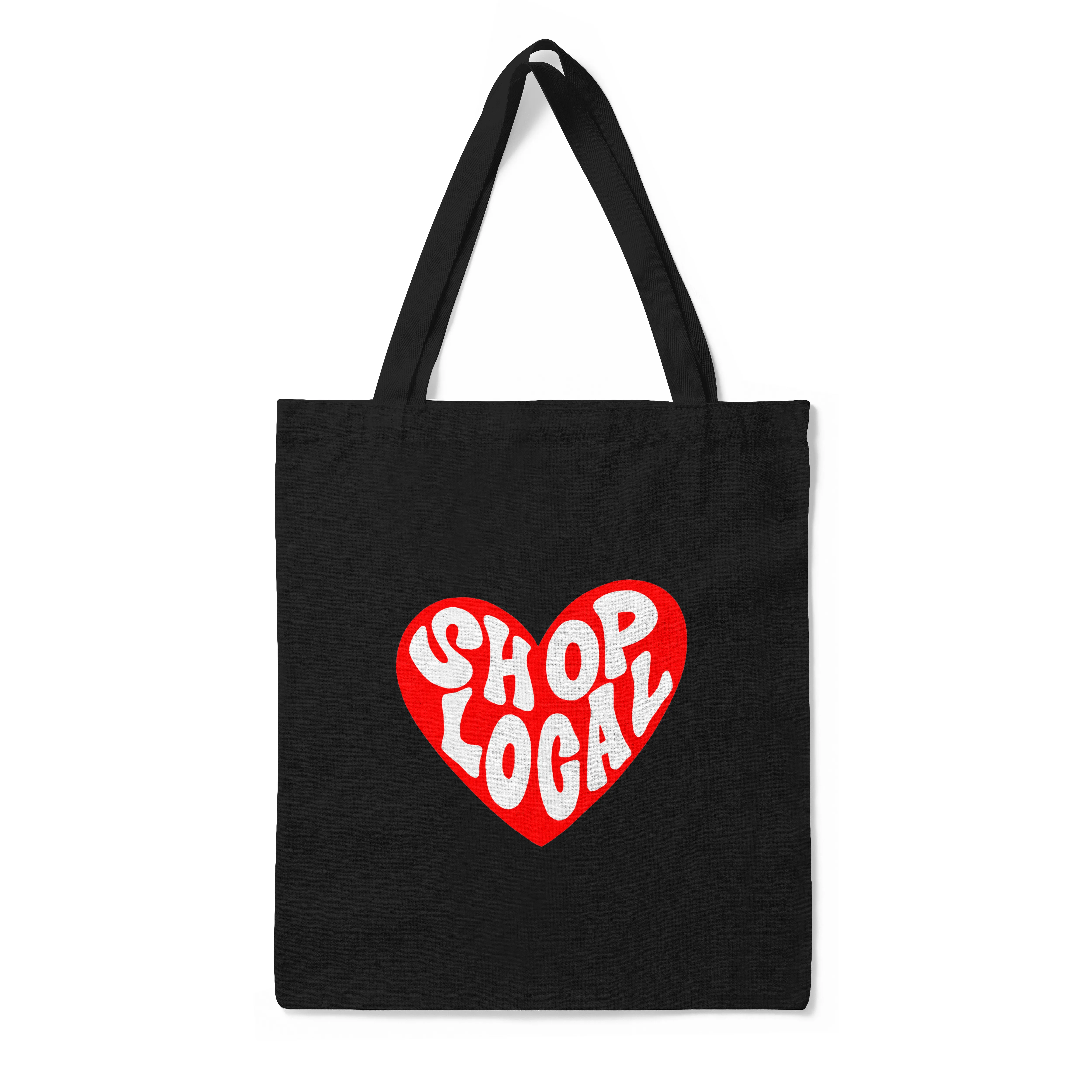 'I Speak English, But I Shop In Spanish   Shop Local' Double-Sided BLACK Premium Tote Bag