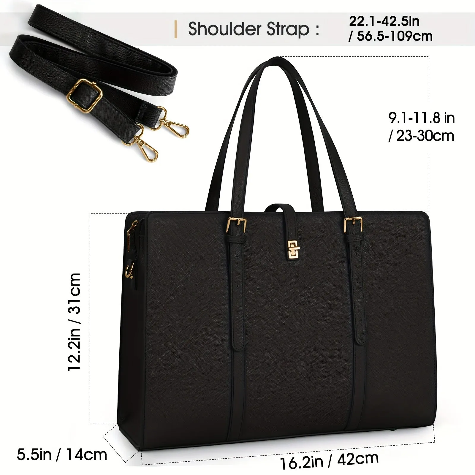 IGOLUMON Laptop Bag Waterproof Work Shoulder Bag