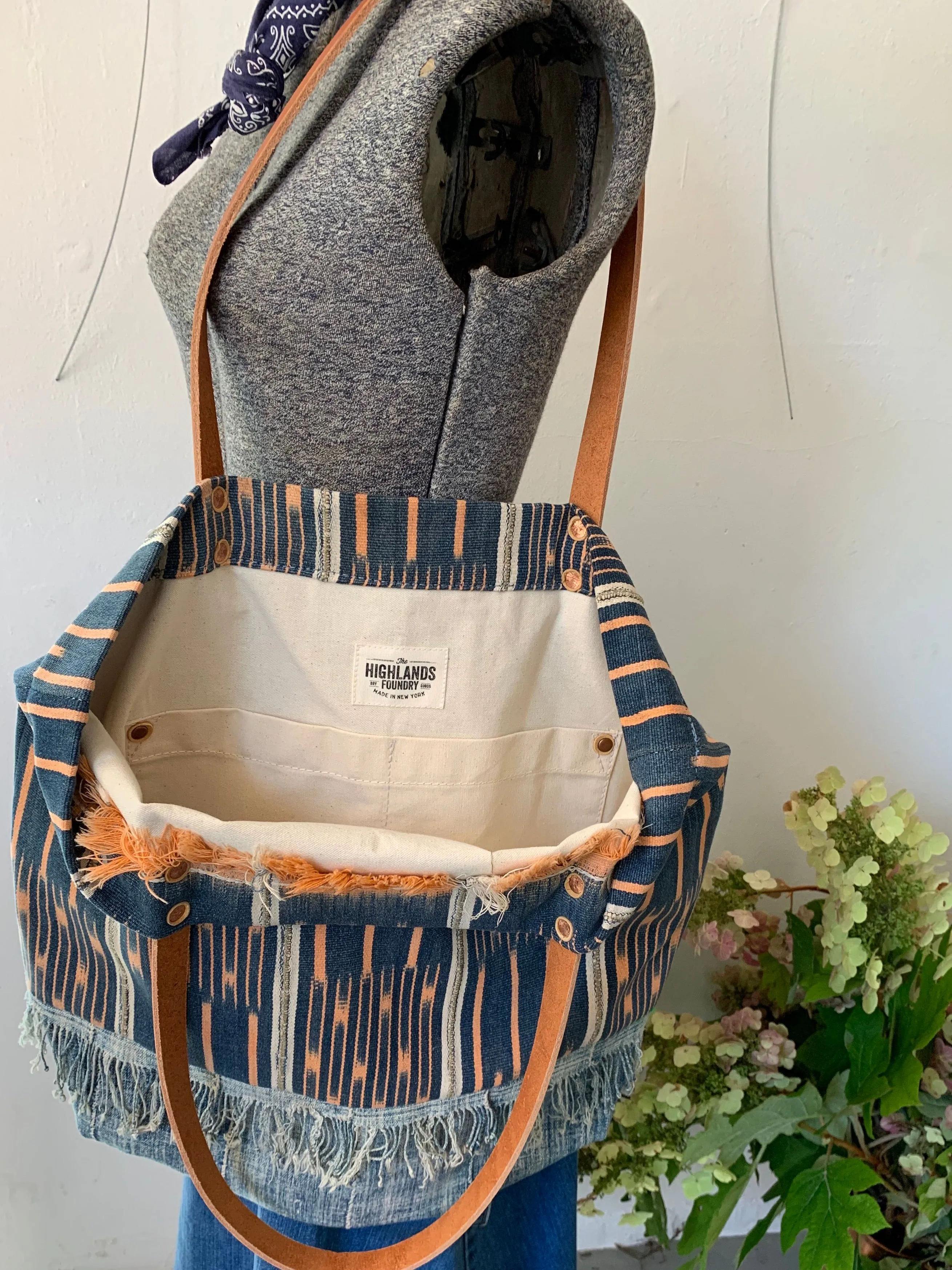 Indigo Ikat Tote