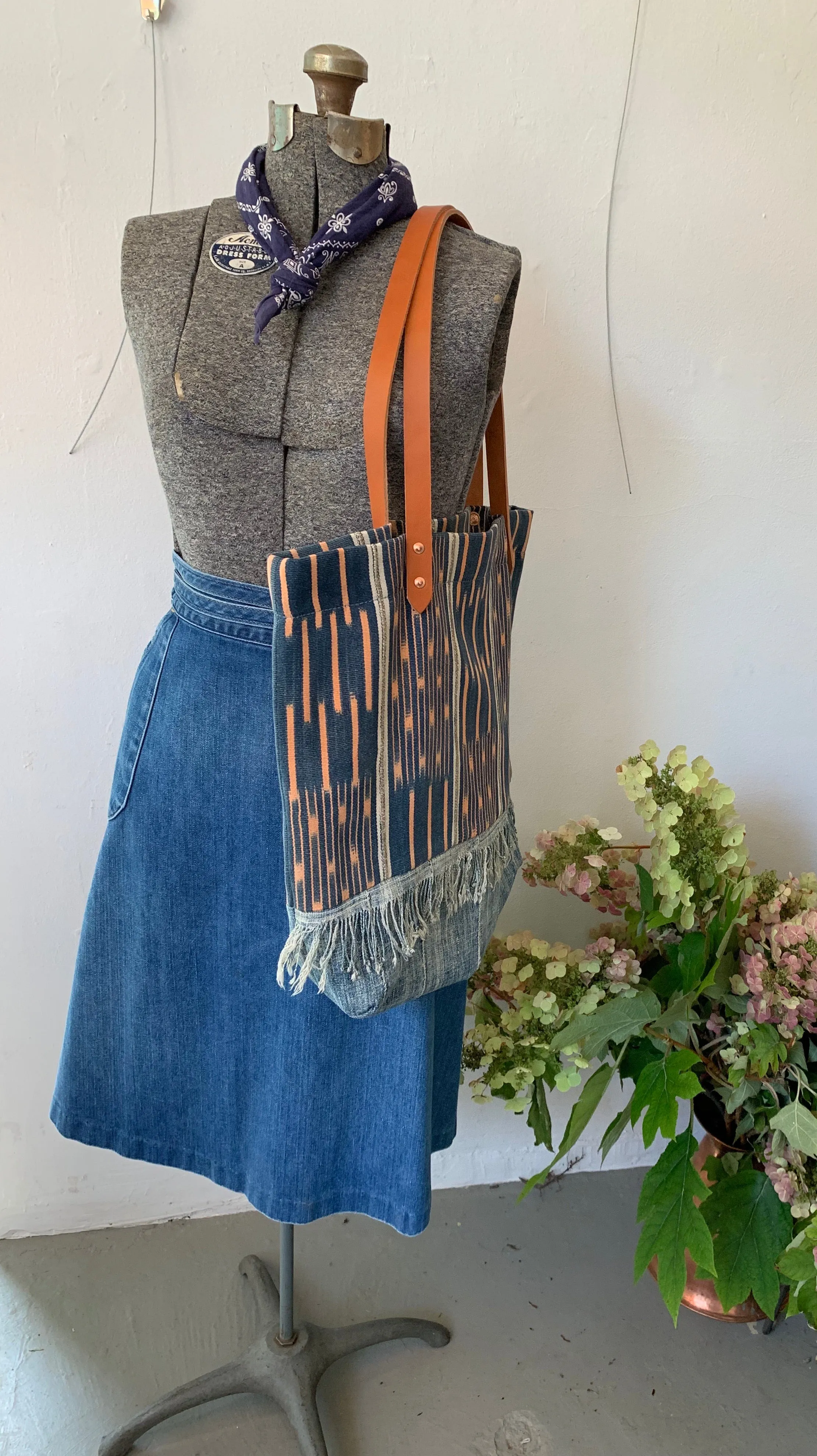Indigo Ikat Tote