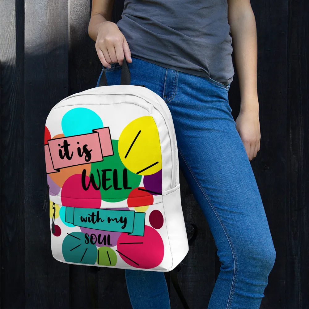 It Is Well With My Soul Cute Faith Colorful Backpack