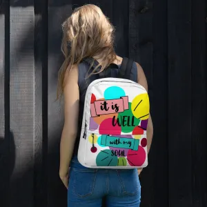 It Is Well With My Soul Cute Faith Colorful Backpack