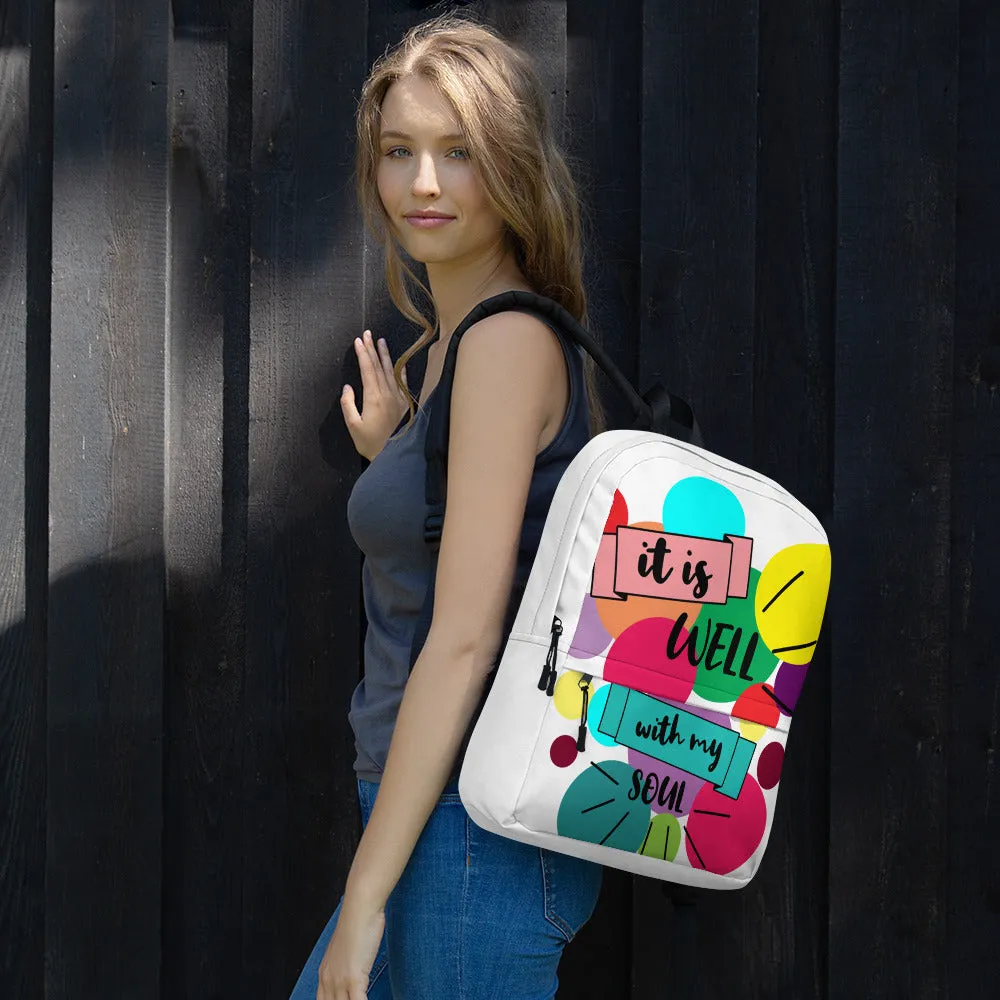 It Is Well With My Soul Cute Faith Colorful Backpack