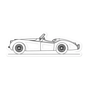 Jaguar XK120 Silhouette Sticker