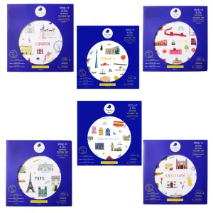 Jaq Jaq Bird Little World Travelers Reusable Sticker Set - Explore Global Cities