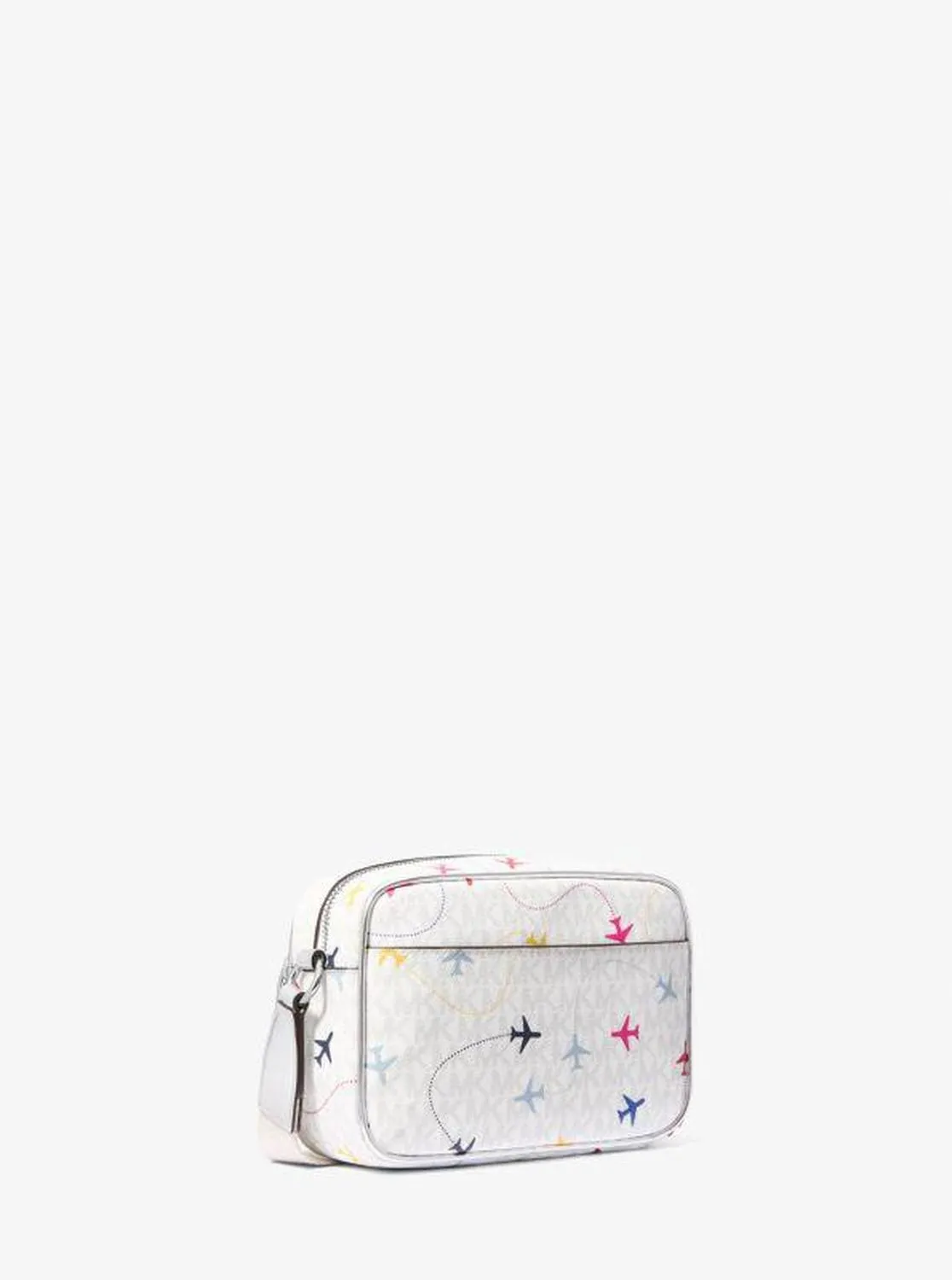 Jet Set Large Printed Signature Logo Crossbody Bag