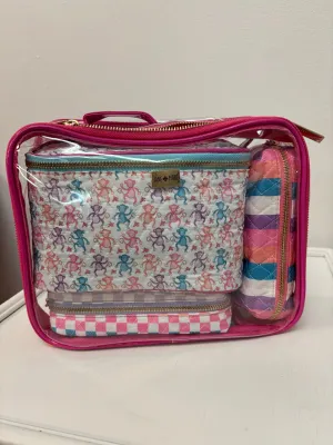 JM Girls BaNaNa Clear Toiletry Bag with Inserts