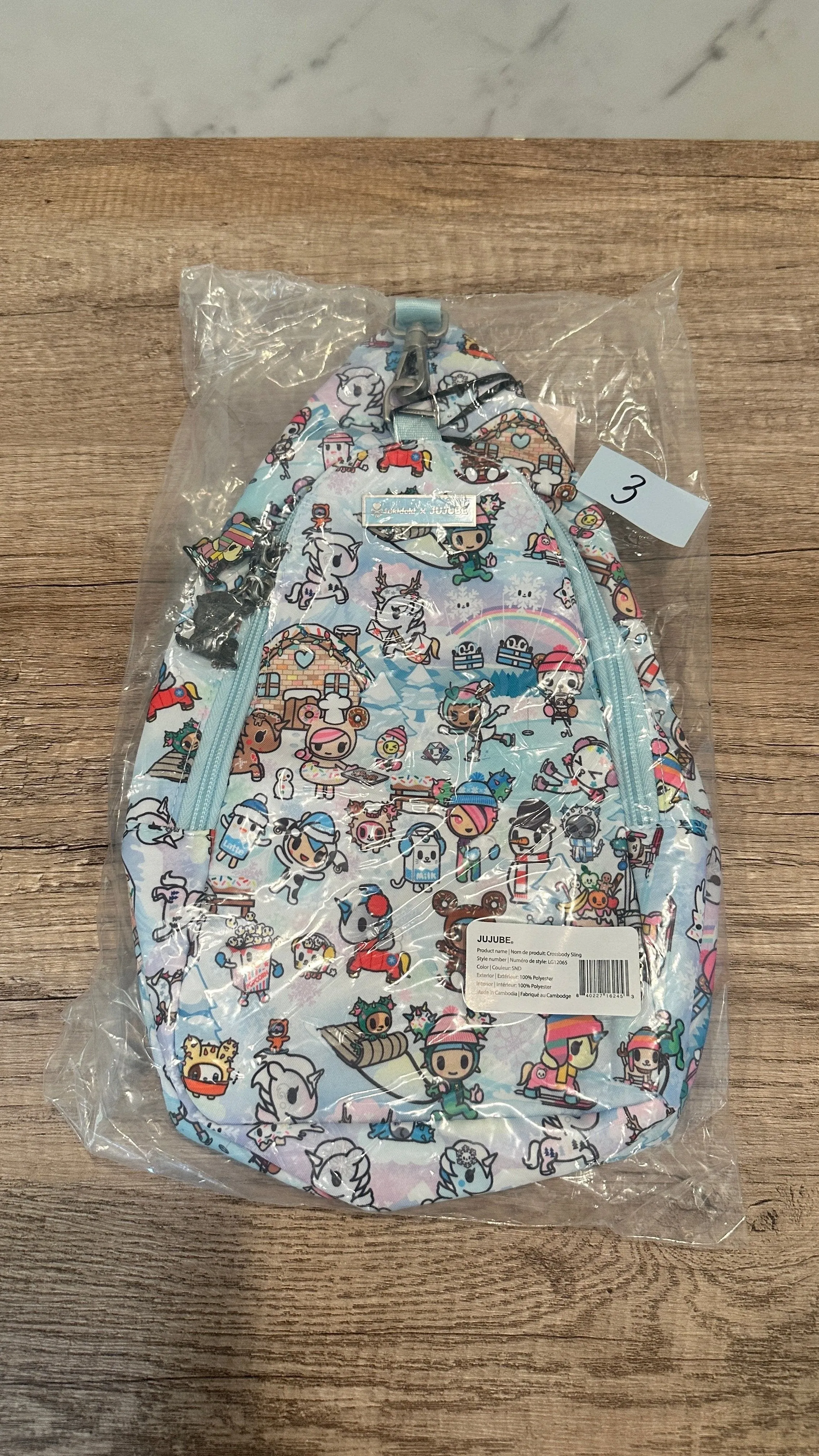 Jujube x Toki Doki Crossbody Sling in Snow Day