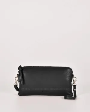 Kara Leather Crossbody Purse 2 in 1 Black