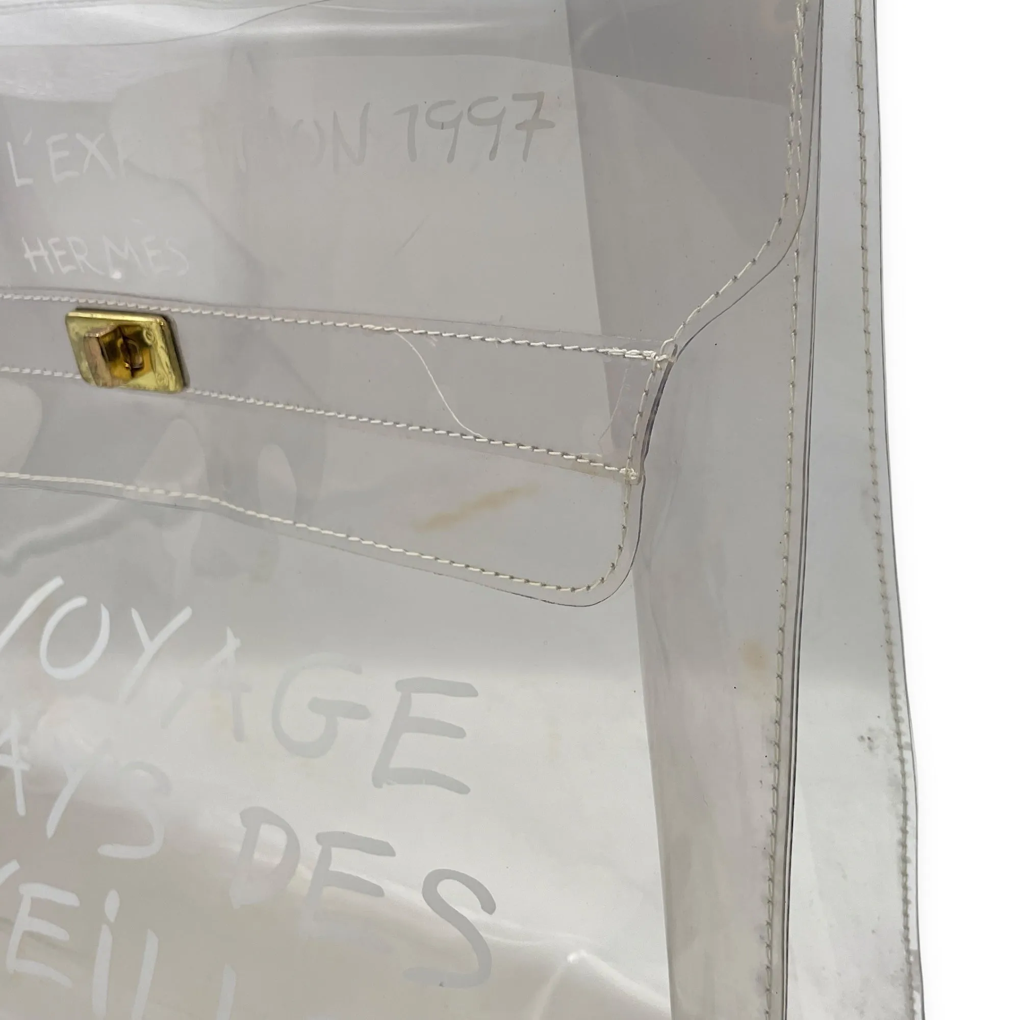 Kelly 40 in Vinyl, Gold hardware