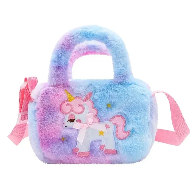 Kids Unicorn Plush Crossbody Purse