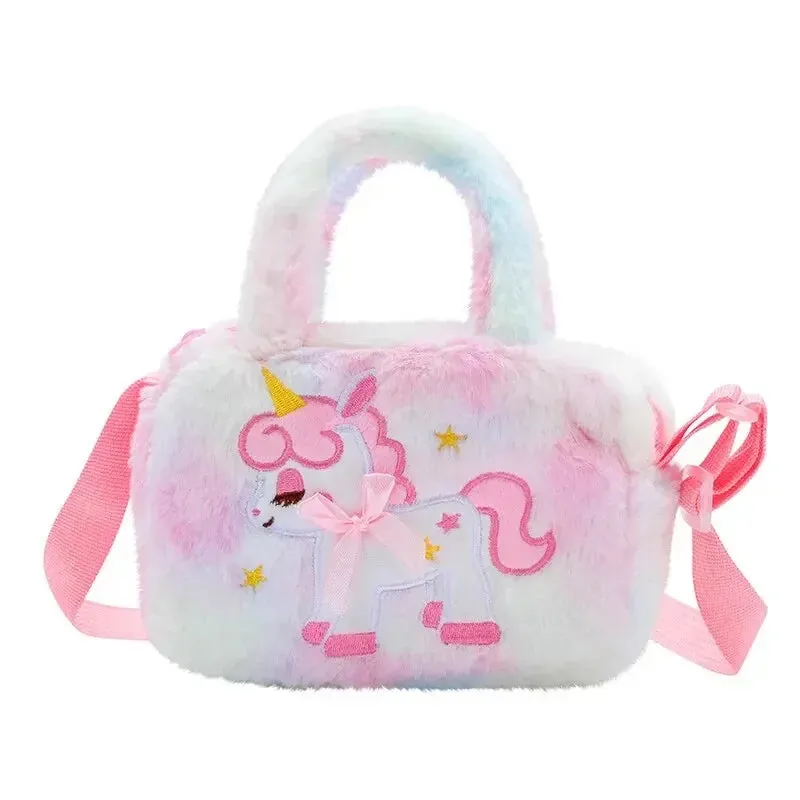Kids Unicorn Plush Crossbody Purse