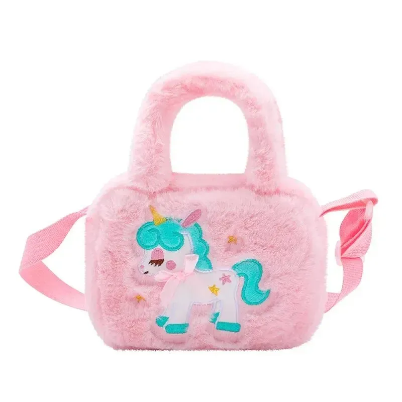 Kids Unicorn Plush Crossbody Purse