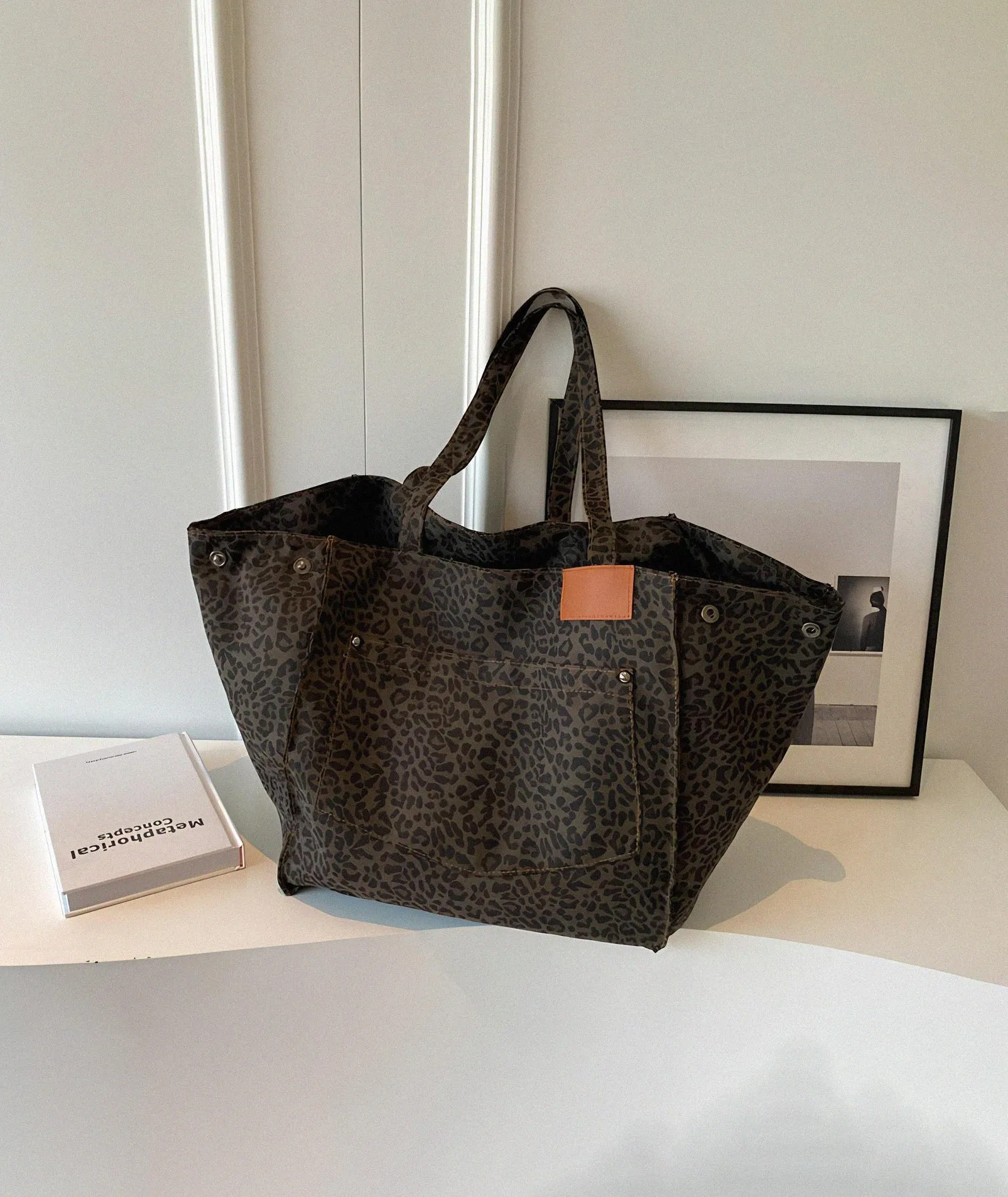 Kitty's Wild Leopard Canvas Tote