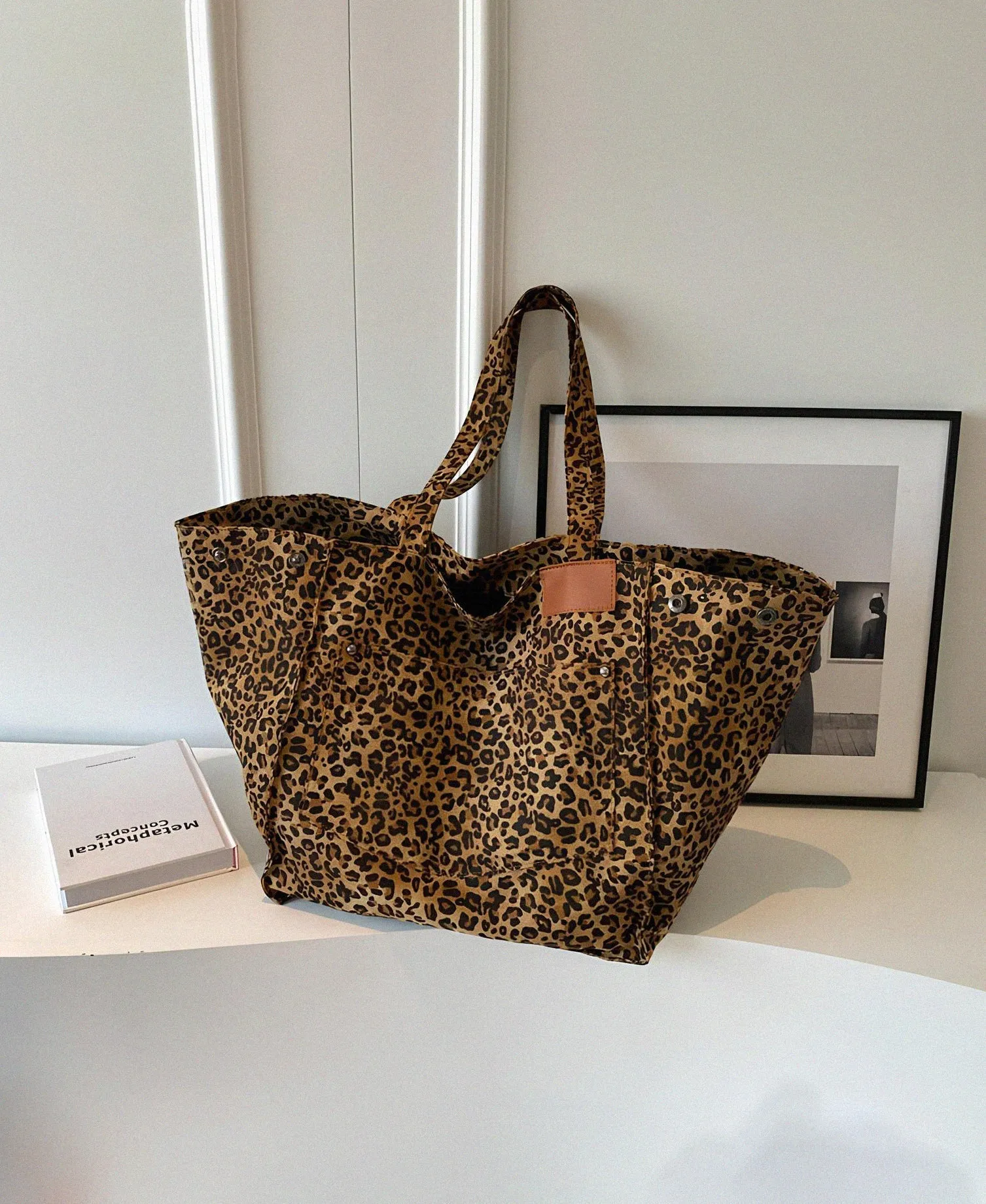 Kitty's Wild Leopard Canvas Tote