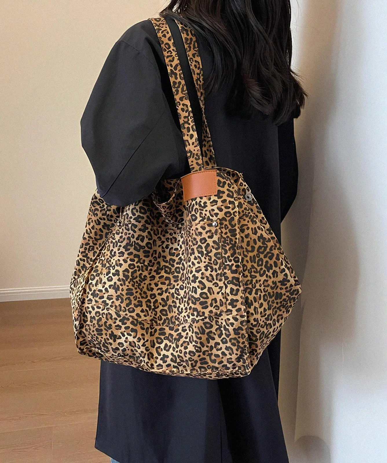 Kitty's Wild Leopard Canvas Tote