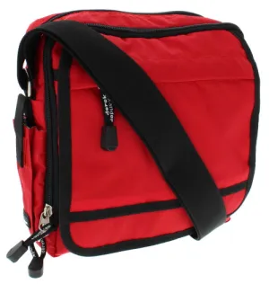 LA NORTH/SOUTH TOP ZIP SHOULDER BAG/CROSS BODY RED