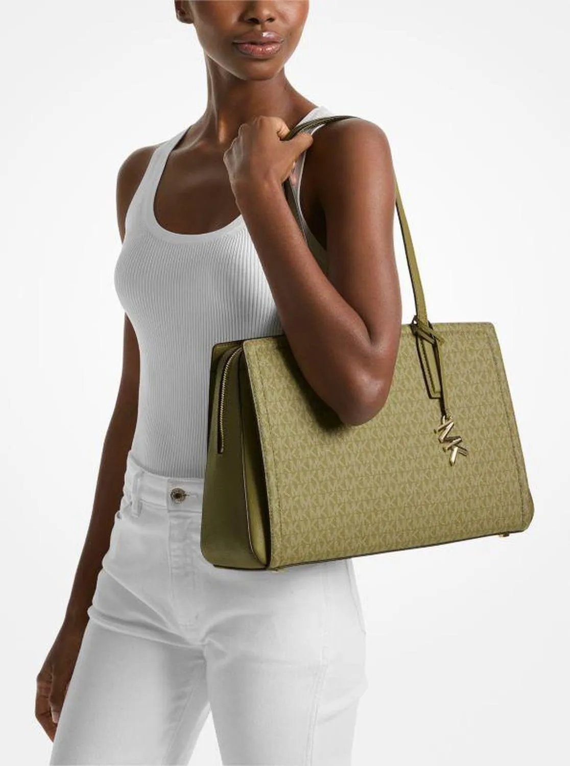 Laila Medium Signature Logo Tote Bag