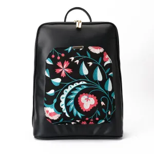 Laptop Backpack Floral Black