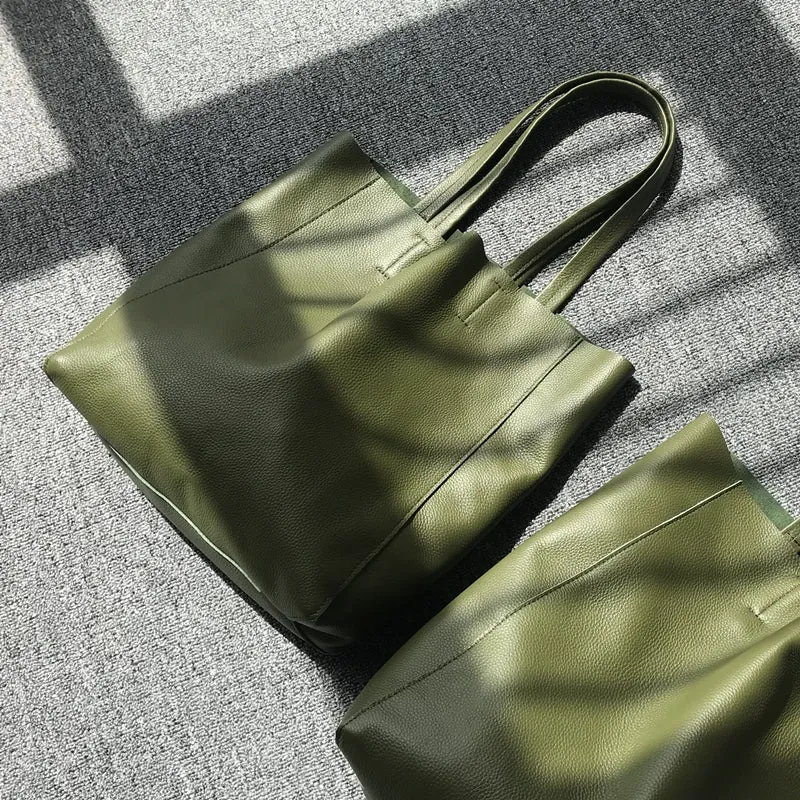 Large Leather Tote Bag Womens Leather Tote Bags Green Leather Laptop Tote Bag