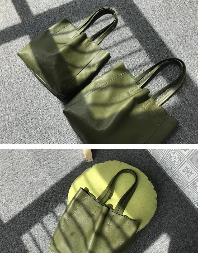 Large Leather Tote Bag Womens Leather Tote Bags Green Leather Laptop Tote Bag