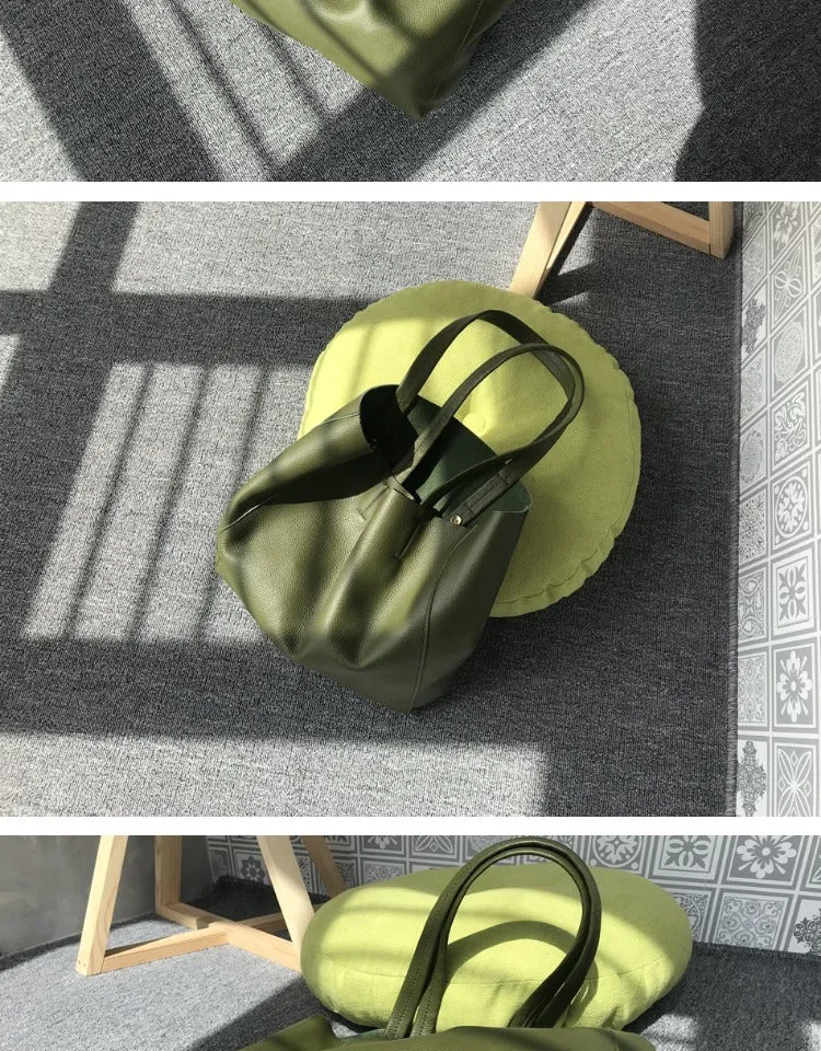 Large Leather Tote Bag Womens Leather Tote Bags Green Leather Laptop Tote Bag