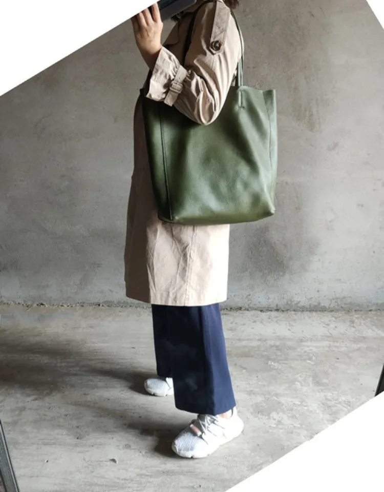Large Leather Tote Bag Womens Leather Tote Bags Green Leather Laptop Tote Bag