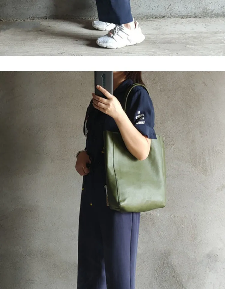 Large Leather Tote Bag Womens Leather Tote Bags Green Leather Laptop Tote Bag