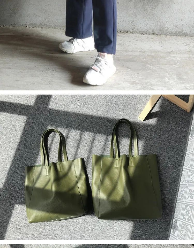 Large Leather Tote Bag Womens Leather Tote Bags Green Leather Laptop Tote Bag