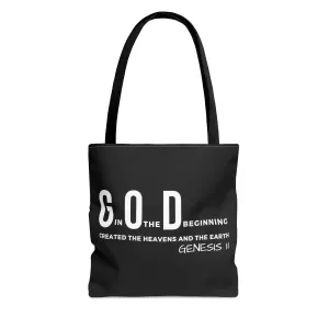 Large Tote Bag God in the Beginning Print