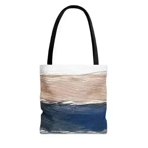 Large Tote Bag Rustic Hues Pattern