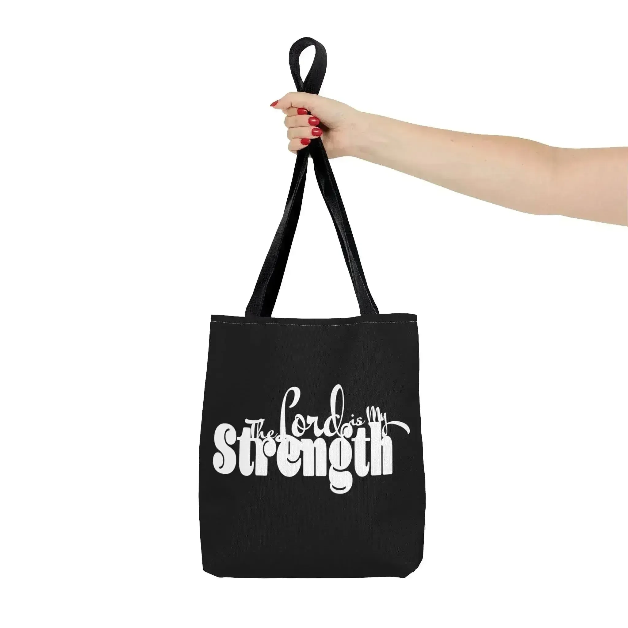Large Tote Bag the Lord is my Strength Print