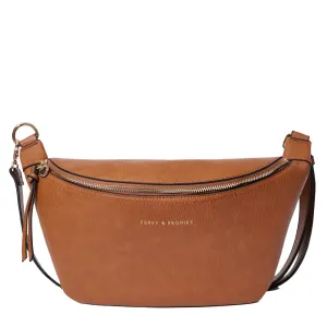 Large Vegan Leather Sidekick Cognac