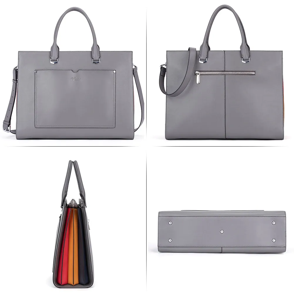 Lauren Refined Leather Briefcase For Women For Daily Use
