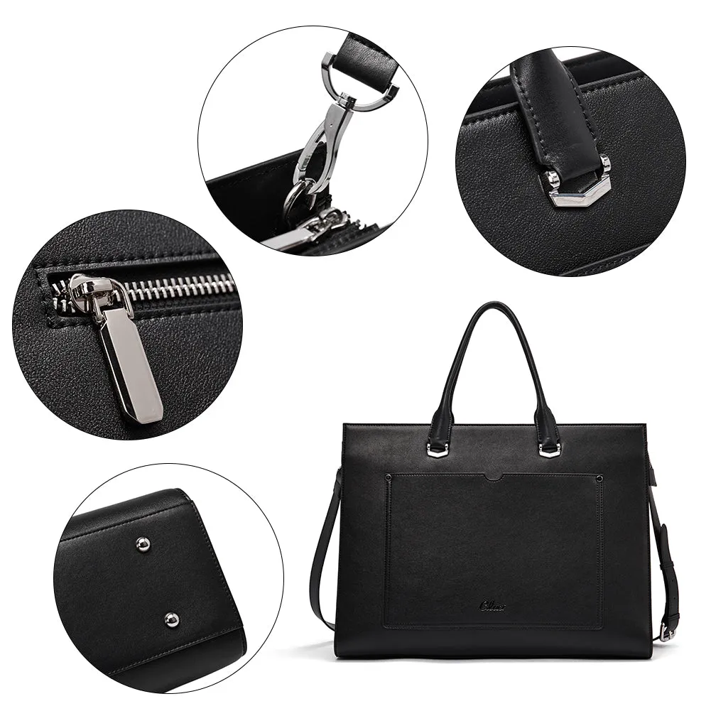 Lauren Refined Leather Briefcase For Women For Daily Use