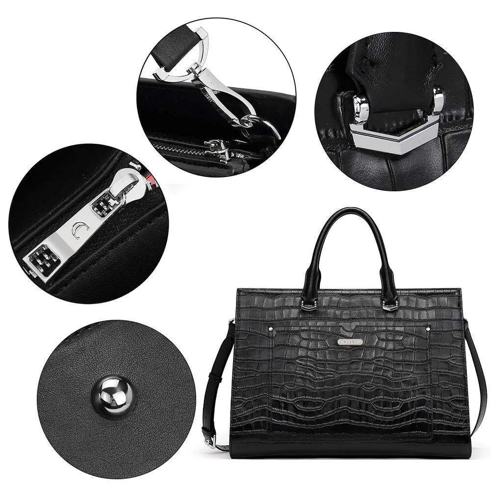 Lauren Refined Leather Briefcase For Women For Daily Use